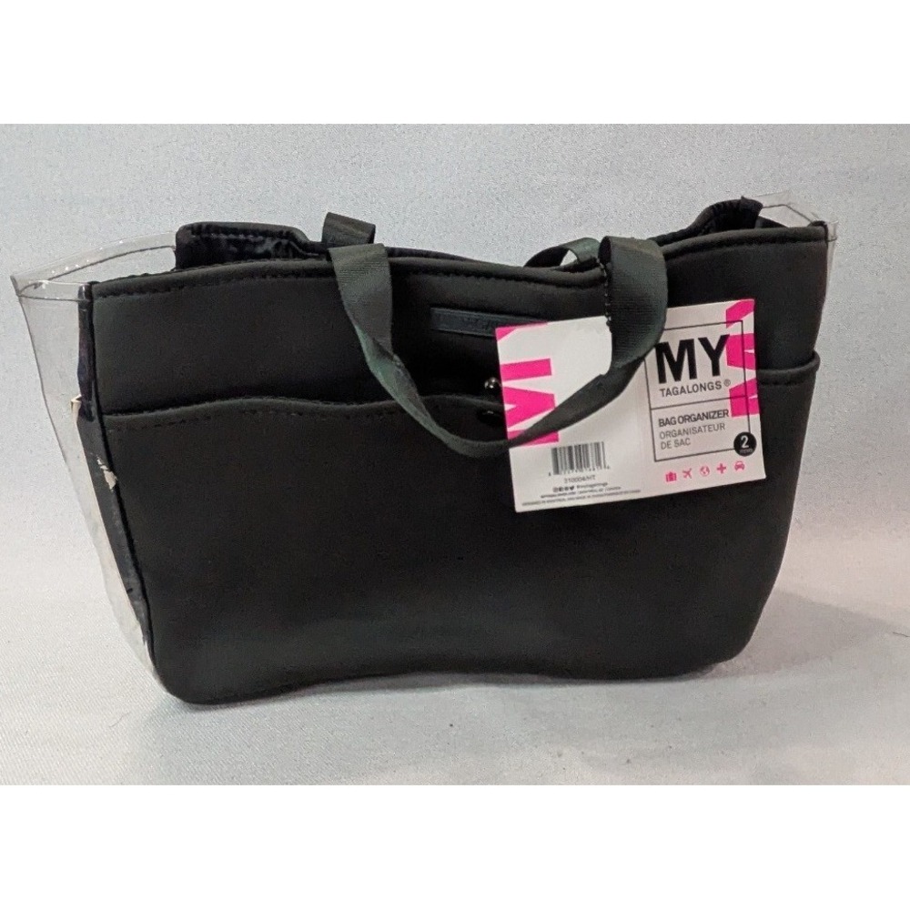 My Tagalongs Bag Organizer Women Small Black New 2-Piece Neoprene Travel Insert